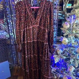 Free people Long sleeve maxi dress size 10